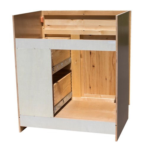 Natural Shaker Bathroom vanity with live knots 30" x 21" With Drawers - Picture 3 of 4