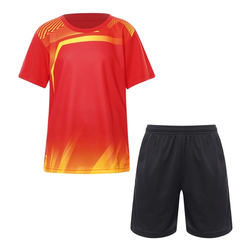 Kids Boys Outfit Elastic Waistband Shorts Football Jerseys Short Sleeve Soccer - Picture 7 of 89