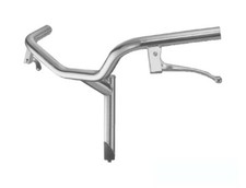 MANUBRIO BICI OLANDA IN ACCIAIO COLORE CROMATO CITYBIKE IBRIDA BIKE