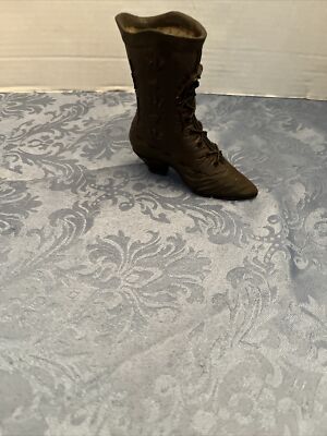 BROWN RESIN WESTERN COWBOY BOOT WESTERN DECOR FIGURE COLLECTIBLE KNICK KNACK