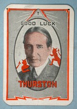 1920s Magician Howard Thurston Magic Good Luck Throw Card Live Stage Souvenir