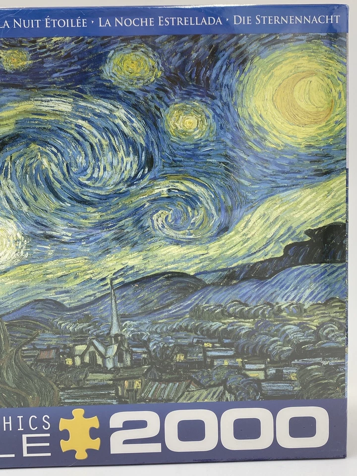 NEW EuroGraphics • STARRY NIGHT • Vincent Van Gogh • Puzzle 2000 Piece SEALED - Image 4 of 4
