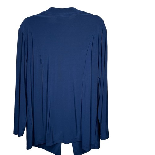 New ANTTHONY Gold Button Trim Military Jacket Women's Size 1X Navy Blue & Tank - Picture 7 of 7