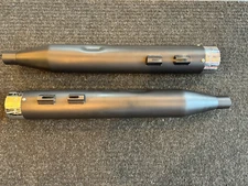 Rinehart - 500-0103C - 4in. Slip-Ons, Black with Chrome End Caps