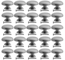 Lot of 25 Designer Kitchen Cabinet Hardware Knob Mushroom Classic Satin Nickle