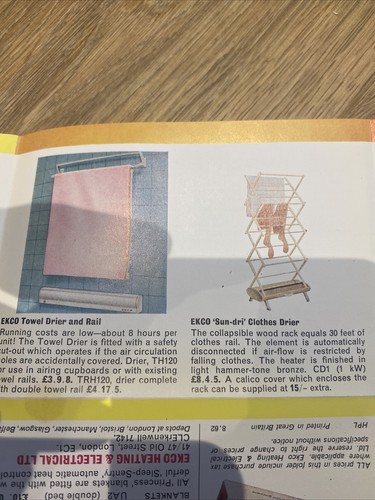 EKCO VINATGE ELECTRIC HEATER CONVECTOR ELECTRIC HEATING LEAFLET - T7 - Picture 6 of 7