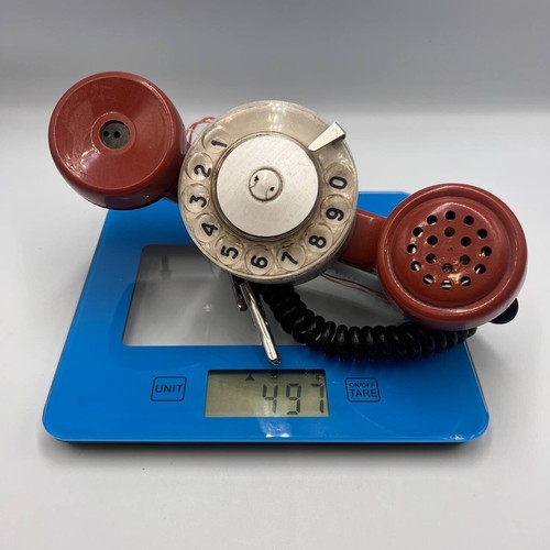 Vintage 1975 Rotary Telephone Handset Retro USSR Analog Device Collector Set - Zdjęcie 9 z 12