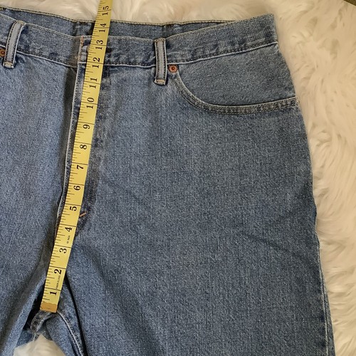 Vintage Levis 550 Bermuda Shorts blau Herren 38 x 10 Denim entspannte Passform rotes Etikett USA - Bild 7 von 9