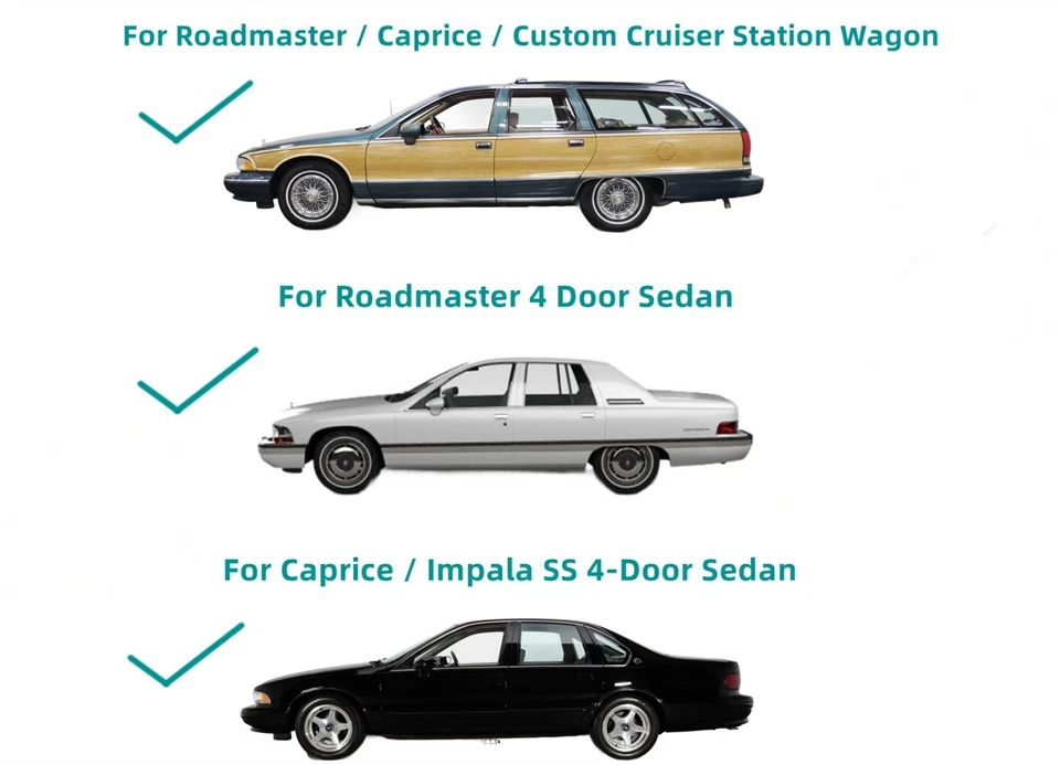 Vidrio de ventana de puerta delantera del conductor para Roadmaster Caprice Impala SS Custom Cruiser Foto 3 de 4