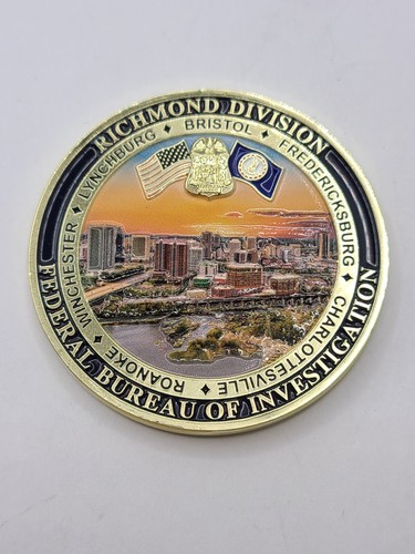 FBI Federal Bureau Of Investigation Elements Of Richmond Division Challenge Coin