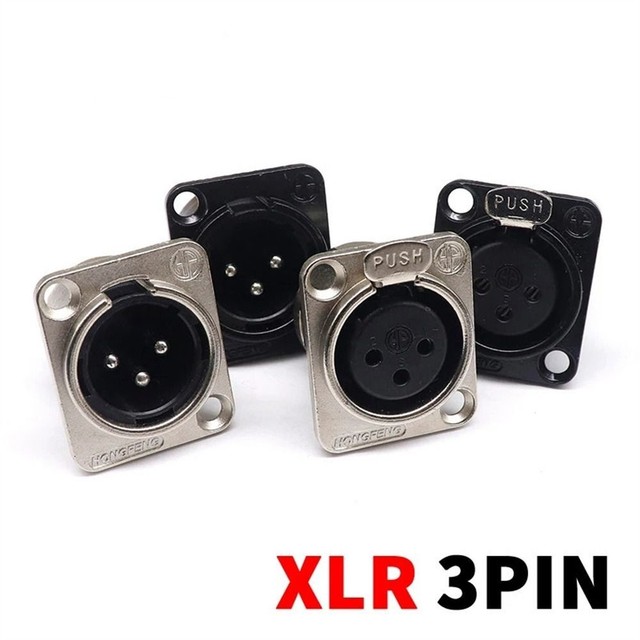 Male Female Microphone Connector XLR Metal Socket 3Pin XLR Socket XLR Connector Male Female Microphone Connector XLR Metal Socket 3Pin XLR Socket XLR Connector