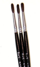 VINTAGE NEW ARTIST PAINT BRUSHES SET OF 3 B.of. E N.Y.C DELTA