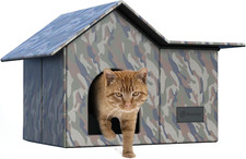 Outdoor Cat House-Large Weatherproof Cat Houses for Outdoor/Indoor Cats Feral Ca