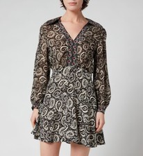  Rixo Indy Ditsy Floral Paisley Silk Mini Dress Size Small