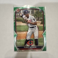 2023 Bowman 1st Bowman Yilber Herrera Minnesota Twins Green Lunar Parallel /99