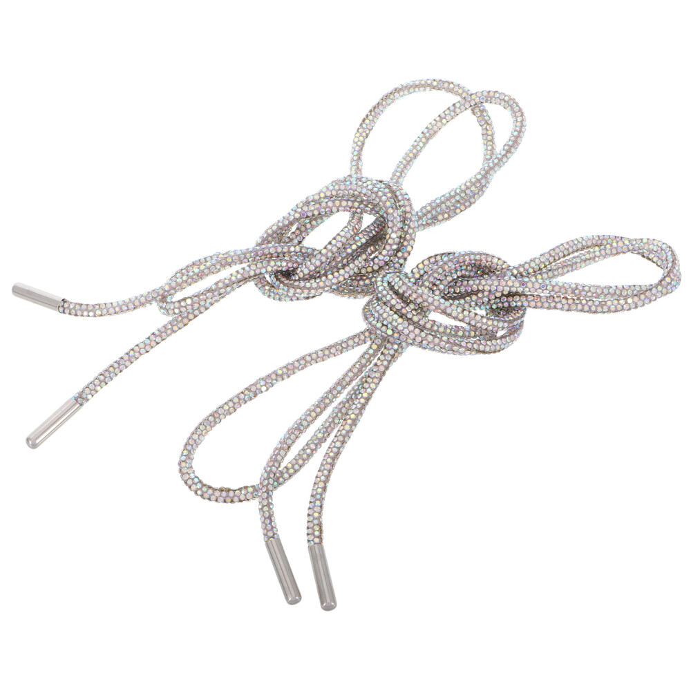 APL 2 Pezzi Lacci per Scarpe con Perline Strass Corda Sposa Cristallo Bling Fai da Te
