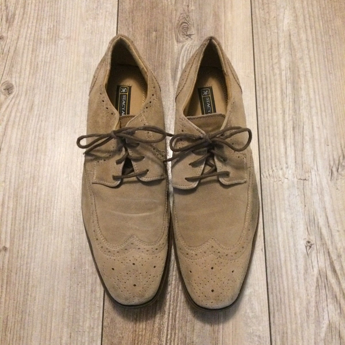 Stacy Adams Mens Suede Wing Tip Oxford Dress Shoes Leather  display picture 3