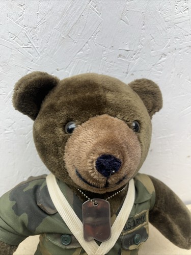 Grande orsacchiotto paracadute marina esercito americano alto 52 cm - Foto 2 di 17