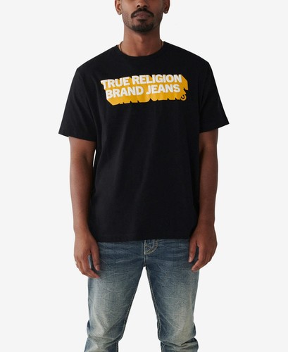 True Religion Brand Jeans MEN Short Sleeves Relaxed TRBJ Shadow T-shirt 5B 2134- - 第 1/5 張圖片