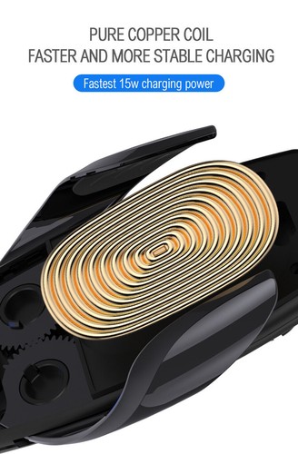 Wireless Car Charger Mount Phone Holder Vent Clip for iPhone Samsung Mobiles - Picture 2 of 14