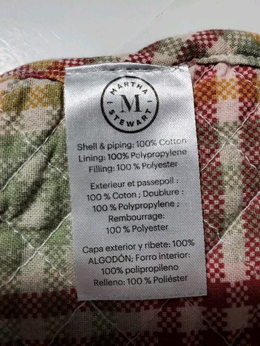 Martha Stewart Placemats Set Of 3 Quilted Cotton Reversible Floral 13 X 17" - Picture 6 of 10