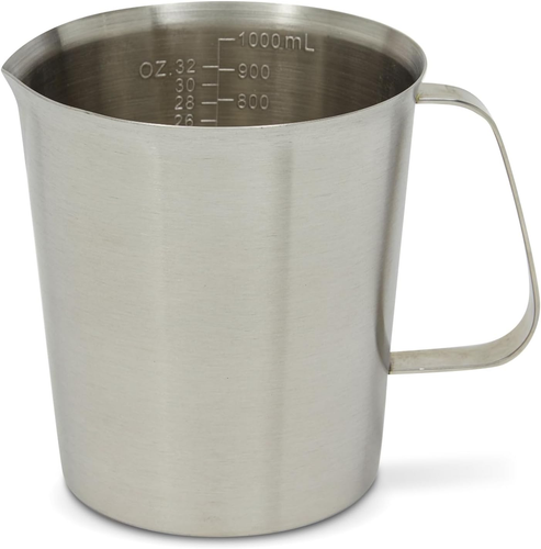 Juvale 32 Oz Stainless Steel Measuring Cup with Handle, 4 Cup Metal Pitcher with - Picture 11 of 12