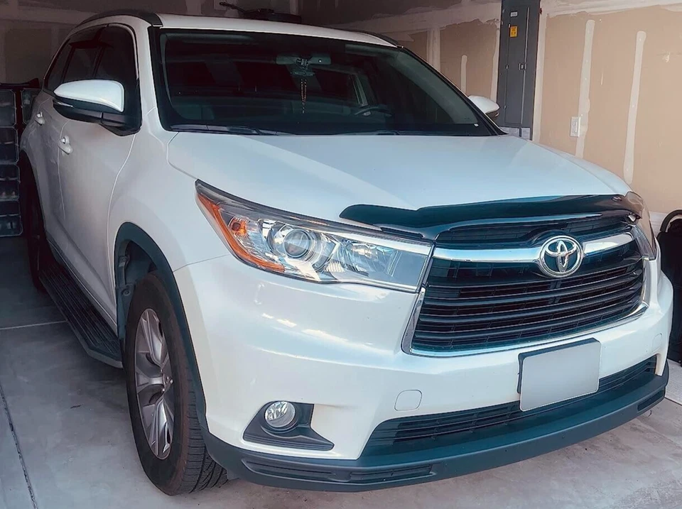 Protector de capó CarFlector deflector protector contra insectos para Toyota Highlander 2014-2019 Foto 4 de 4