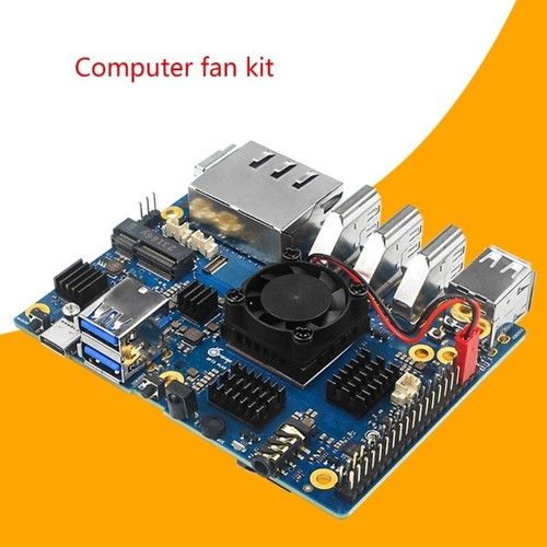 Heatsink Cooling Fan for Orange Pi 5 Plus Prevent Overheating Conductive Pad - Afbeelding 5 van 8