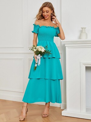 cadet blue dress ADALYN COTTON GAUZE SCOOP NECK TIERED DRESS  Velvet by Graham & Spencer