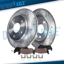 Rear Drilled Disc Brake Rotors Brake Pads Kit for 2019 - 2022 Hyundai Veloster N