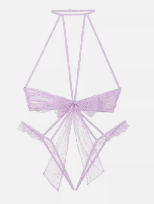 Nuevo Mujer’s L Peluche Victoria’s Secret Malla Taza Abierta Sexy Regalo Mono Lencería Foto 2 de 3