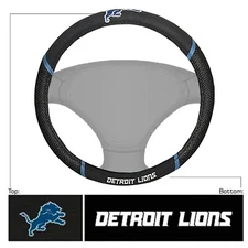 Football Detroit Lions Embroidered Mesh Steering Wheel Cover 14.5"-15.5" 