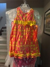 Girls Orange Yellow Daisy Sundress NWT with matching headband SALE sz 6