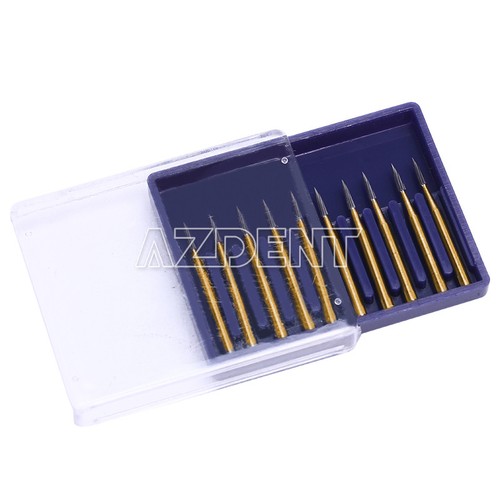 Dental Gold Burs Tungsten Carbide Trimming Finishing For High Speed Handpiece - Picture 14 of 28