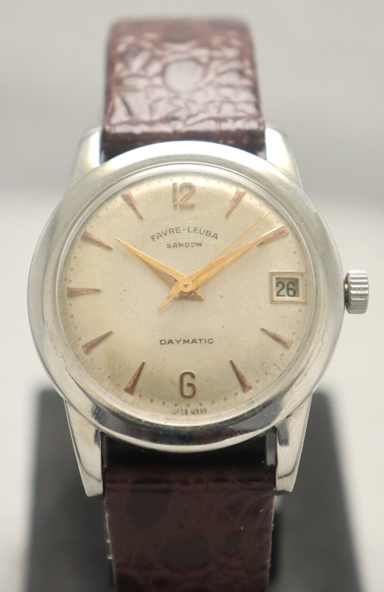 1960's Favre Leuba Sandow Daymatic Automatic FL 1258 Swiss