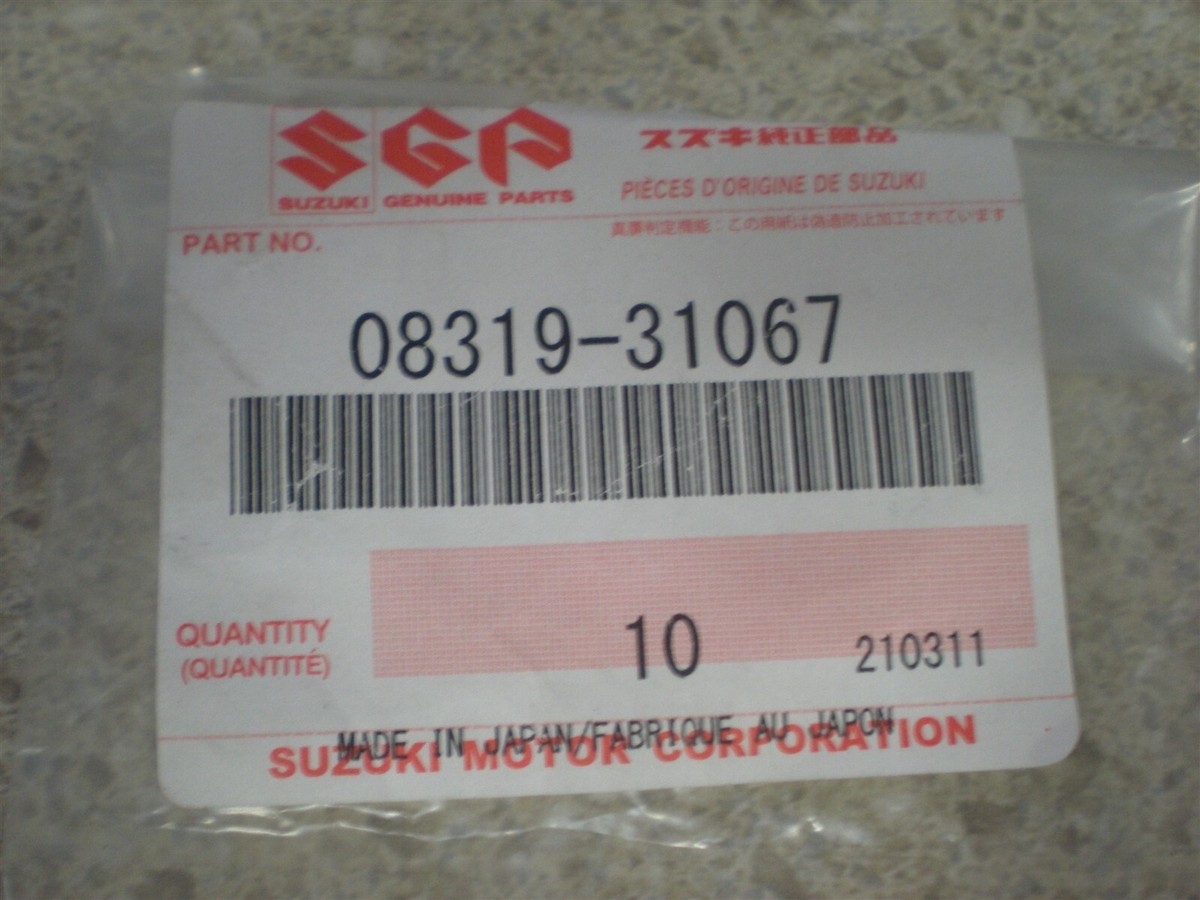 NOS OEM Suzuki Front/Rear Wheel Nut 1978-07 DR-Z250 08319-31067 | eBay