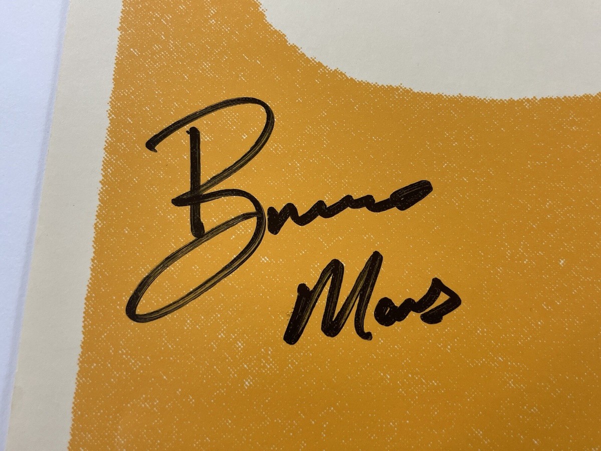 抽象的 brunomars Bruno Mars Rare Hand Signed Autographed Limited Edition