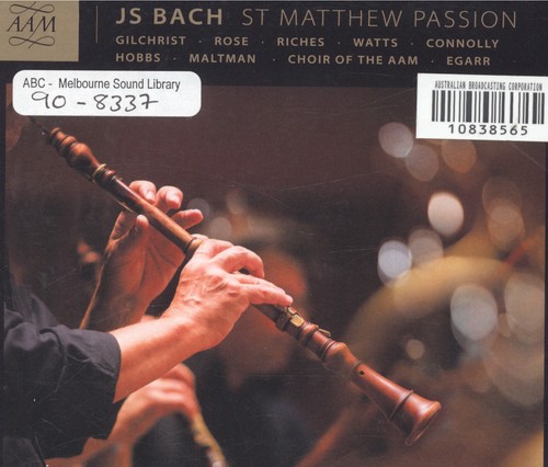 Academy of Ancient Music/Richard Egarr - Bach: St. Matthew Passion 3CD - Picture 1 of 2