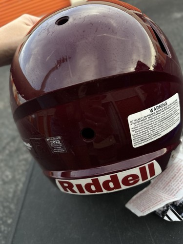 Riddell Vector XL Football Helmet, New 2023, Maroon - Picture 8 of 11