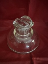 Kimble 830 Tempered Clear Glass High Voltage Insulator Made In USA
