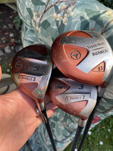 3 X Taylormade Ti Bubble2 woods 1-3-5 Ti Bubble Shafts TM Grips Milton Keynes - Picture 17 of 24