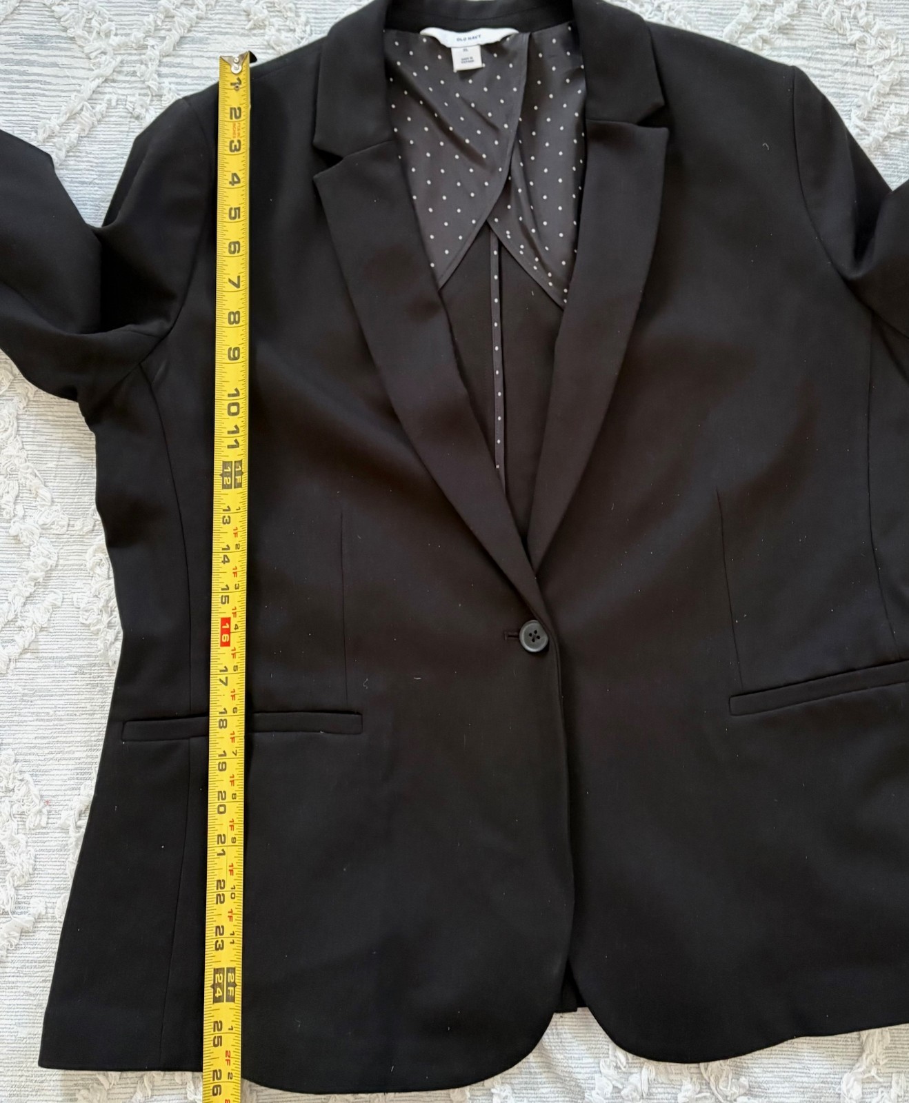 Old Navy Basic Black Blazer Jacket Thick Material… - image 6