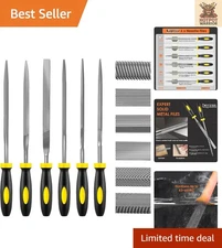Professional 6-Piece Needle File Set - Flat, Warding & Round for Versatile Use