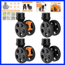 Foldable Utility Cart Collapsible Portable Crate Rolling Carts with Wheels To...