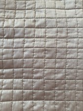 Restoration Hardware Quilted 100 Silk Euro Pillow Shams TWO Box-Stitch Grey