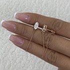 1.3ct Marquise Stud Earrings Rose Gold 14K Labcreated Diamond F/VS — photo 3