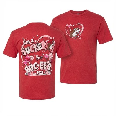 Buc-ee's Bucees ''I'm A Sucker For Buc-ee's'' 2026 Valentine's T-Shirt Adult Small