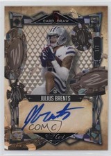 2023 5 Card Draw Crystal Holo Foil - Tan 1/1 Julius Brents Rookie Auto RC 16wc. rookie card picture