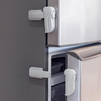 2 Pack Dual Mode Fridge Locks, Upgraded Proof Refrigerator Lock with Sticky A...