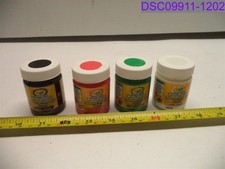 Qty  12 Jars: 2oz Crayola Washable Kids' Paint White, Green, Red, Black